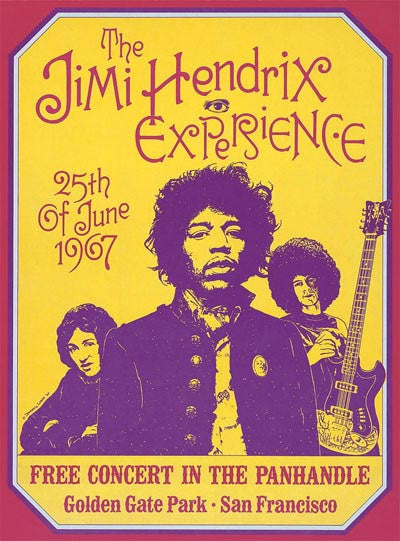 Jimi Hendrix (San Francisco) Poster